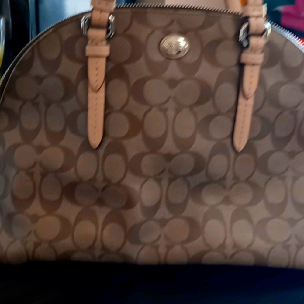 Coach F26184 Peyton Signature Cora Domed Satchel